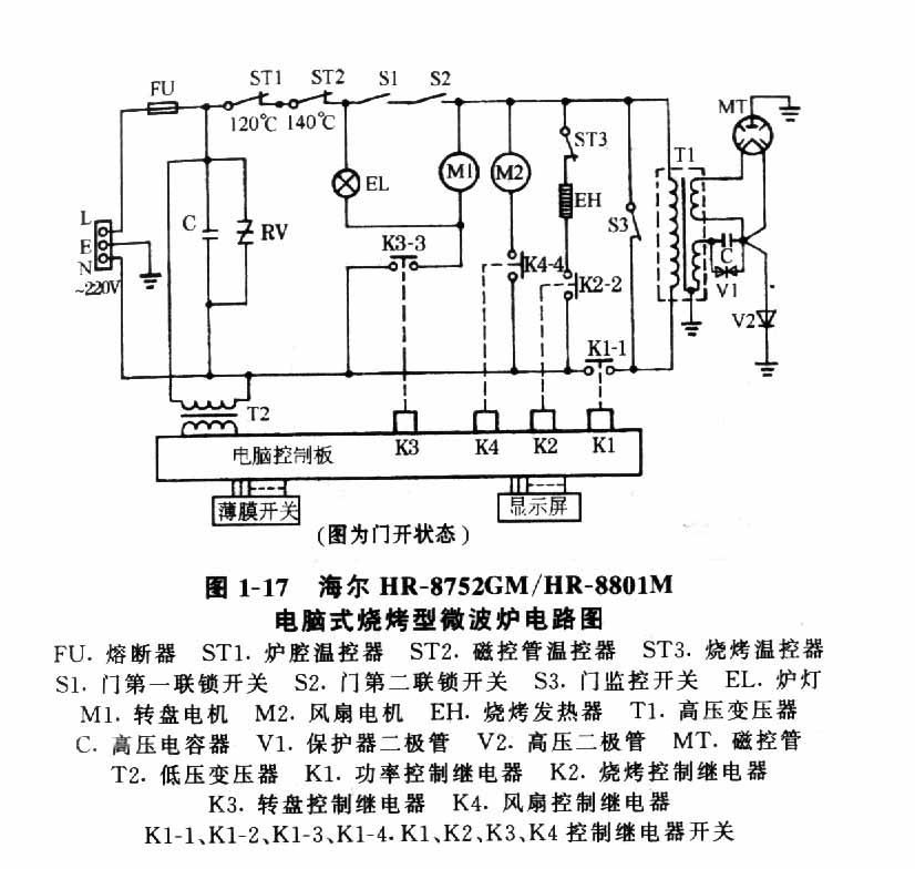 海尔HR-8752GM HR-8801M电脑式烧烤型微波炉电路图.jpg